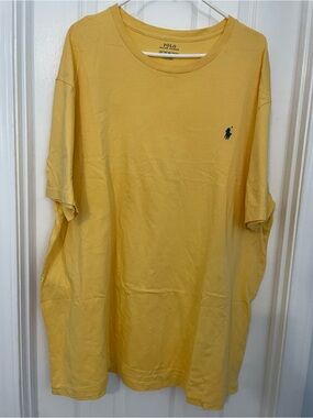 Polo by Ralph Lauren Yellow Short-Sleeve Crewneck T-Shirt with Navy Pony 2XLT